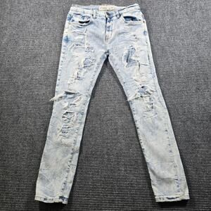 FWDR Jeans Men's 32x32 Blue Distressed Skinny Stretch